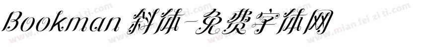 Bookman 斜体字体转换